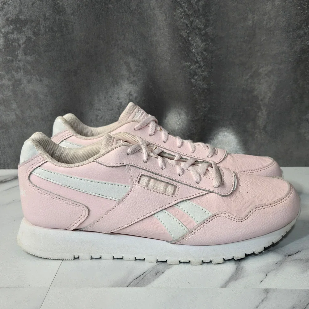 Reebok Classic Harman Run Shoes Womens 8 Porcelain Pink Floral Embossed GZ4128